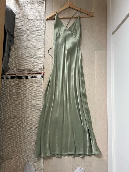 Park & Fifth Dresses & Skirts - Park & Fifth Light Sage Satin Cami Dress
